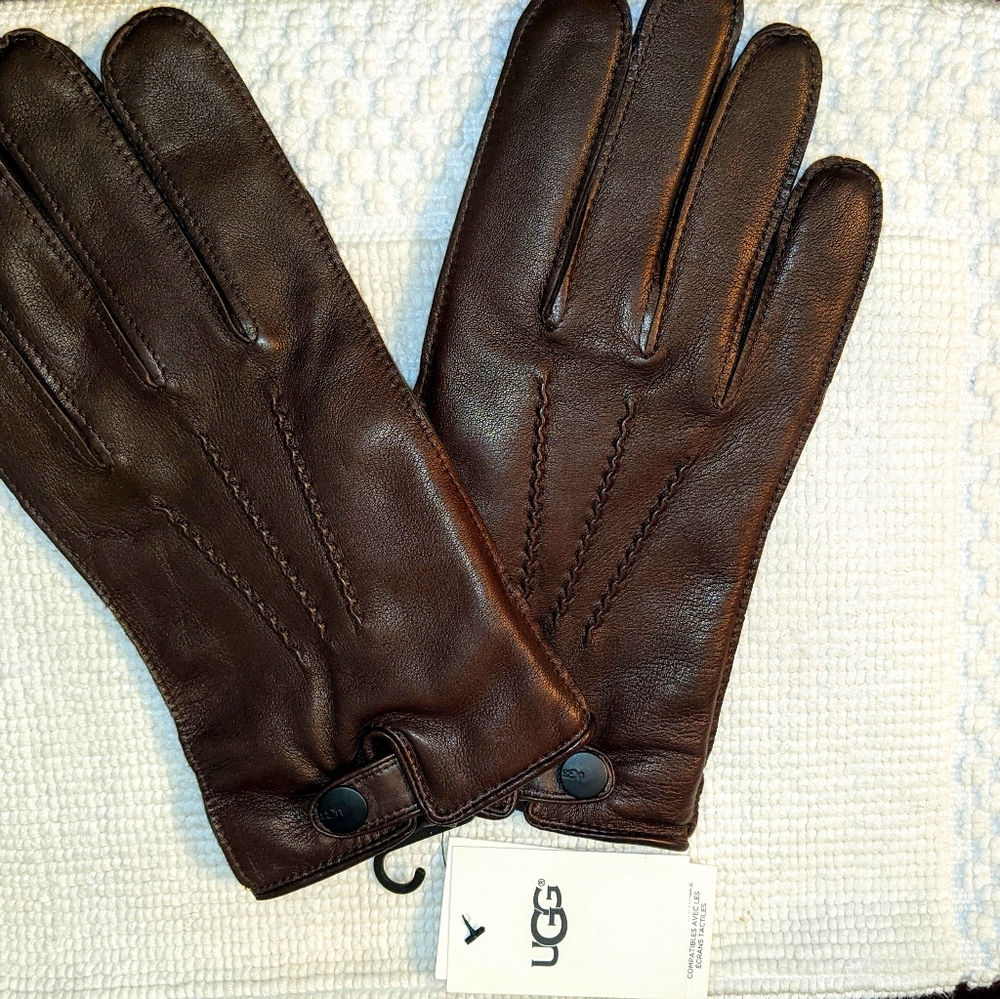 NWT UGG MEN'S LEATHER GLOVES